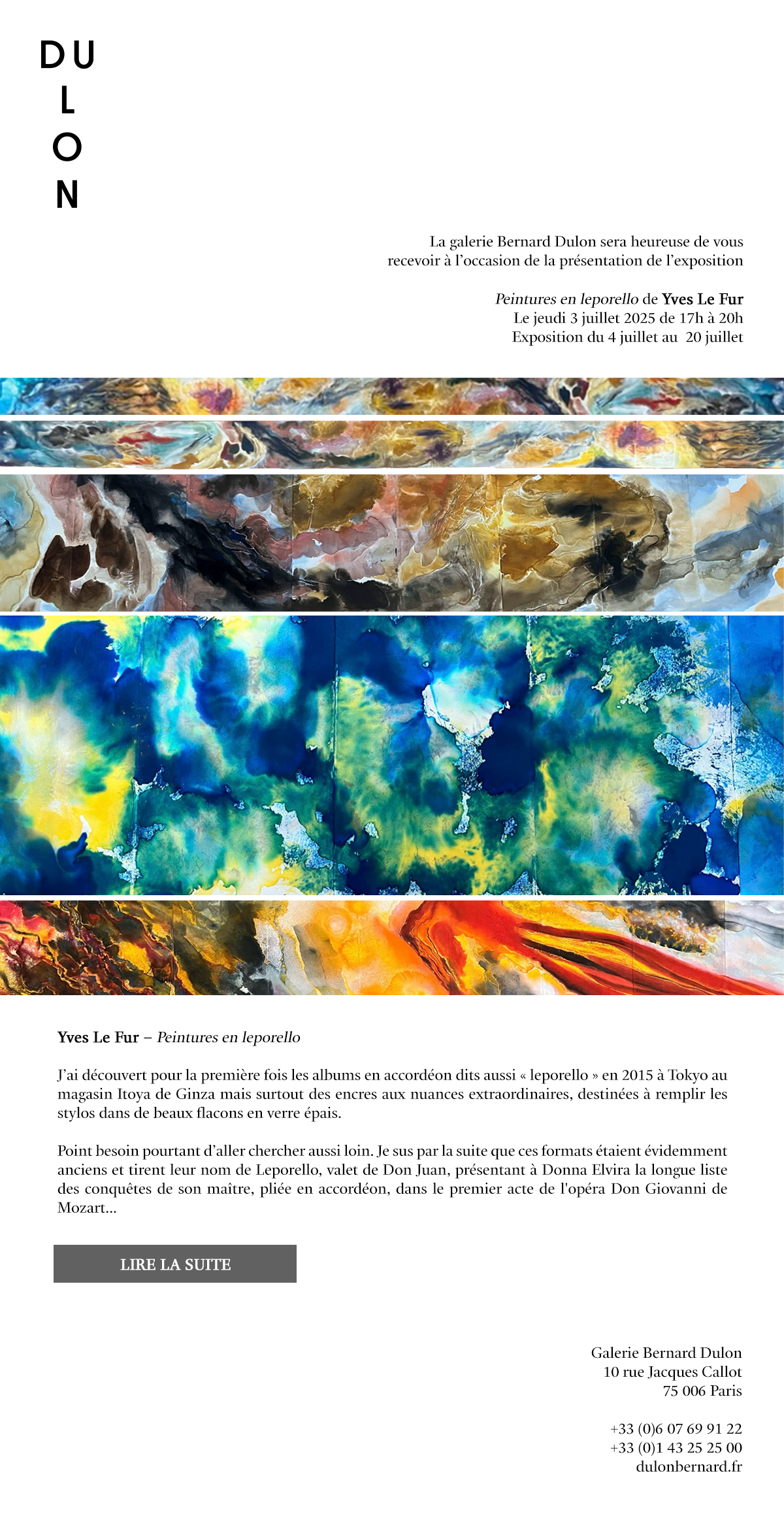 [Exposition] Peinture en leporello de Yves Le Fur - Vernissage le 3 juillet 2025